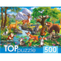 Фото товара - ПазлыTOPpuzzle 500 дет. Лесные жители ХТП500-4129, (Рыжий кот)
