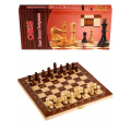 Фото товара - Настольная Игра Шахматы, нарды, шашки (3в1, поле 24*12*3см, дерево, в коробке) AN02595, (Рыжий кот)