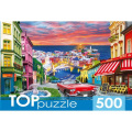 Маленькое фото товара - ПазлыTOPpuzzle 500 дет. Итальянский город у моря П500-4958, (Рыжий кот). Вариант №1