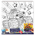 Фото товара - MULTIART Холст для росписи Машинка (15*15см, краски, кисть, от 3 лет) CANV15X15-VSP, (Shantou City Daxiang Plastic Toy Products Co., Ltd)