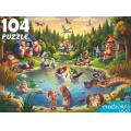 Фото товара - Пазлы 104 дет. Сказки коллаж Х104-5065, (Рыжий кот)