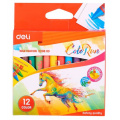 Маленькое фото товара - Мелки восковые 12цв EC20800 Colorun к/уп (1204941) Deli. Вариант №1