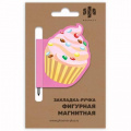 Маленькое фото товара - Закладка/ручка магнитная 60х60 мм "ПИРОЖЕНКА" 50011 Феникс. Вариант №1