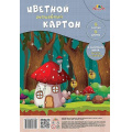 Фото товара - Набор цветного картона А4  6л 6цв волшебного "Волшебный лес" ПЭТ С2464-09 АппликА
