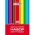 Фото товара - Набор цветного картона лакированного (10л)+цветная бумага мелованная (10л) "Creative Set" в папке (088562) 32438 Хатбер