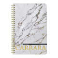 Фото товара - Тетрадь  60л клетка на спирали "CARRARA" 7-60-201/25 Bruno Visconti