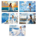 Фото товара - Альбом для рисования 32л на спирали с пластиковой обл. "Прекрасные незнакомки" (091563) Хатбер