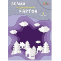 Фото товара - Набор картона белого А4   6л мелованный "Белый пейзаж" С1087-19 АппликА