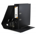 Маленькое фото товара - Папка-регистратор 75 мм P2PVC-75/Blk 2-стор. разборный, с мет.уголками, с карманом черный inФОРМАТ. Вариант №1