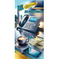 Фото товара - 50002447 В День рождения! (конверт для денег, текст, мужской), (Праздник)