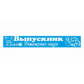 Маленькое фото товара - 4045 Комплект лент "Выпускник детского сада" (фольга, шелк, голубая) (длина 1м 50см, ширина 9,5см) (10шт.), (Квадра). Вариант №1