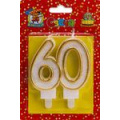 Фото товара - Свеча в торт (значимые даты, золотая) цифра "60" С2495, (МИЛЕНД)