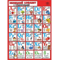 Маленькое фото товара - 0800959 Плакат "Немецкий алфавит с транскрипцией" (А2, текст), (Праздник). Вариант №1