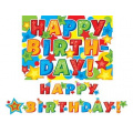 Фото товара - 815049 Гирлянда+плакат "HAPPY BIRTHDAY!" (длина 2м 20см), (МирОткр)