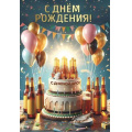 Фото товара - 1804763 С Днем рождения (открытка, текст, мужская), (ОткрытаяПланета)