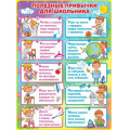 Фото товара - 3001695 Плакат "Полезные привычки для школьника"(596*440мм, текст), (Праздник)