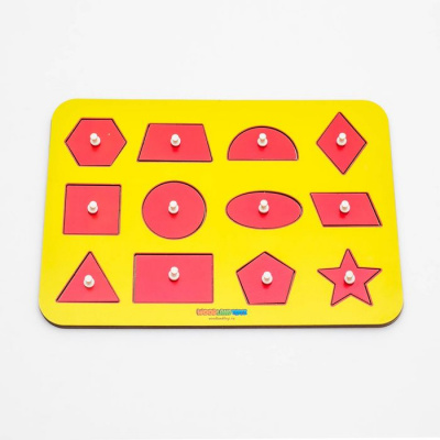 Большое фото товара - WoodLandToys Игрушка Монтессори. Геометрия (12 деталей, рамка-вкладыш, в ассорт., дерево, от 3 лет) 082101, (ООО "СИБИРСКИЙ СУВЕНИР"), 11-144330. Вариант №1