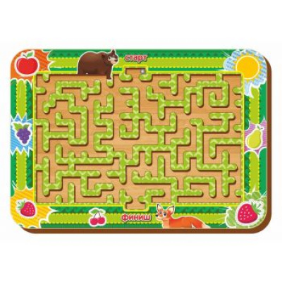 Большое фото товара - WoodLandToys Лабиринт с шариками малый (14*20см, в ассорт., дерево, от 3 лет) 018107, (ООО "СИБИРСКИЙ СУВЕНИР"), 11-146006. Вариант №1