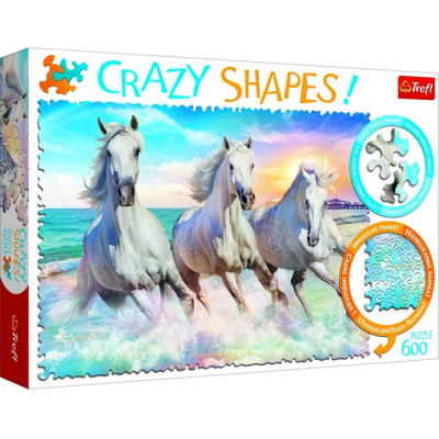 Большое фото товара - Пазлы 600 дет. Галоп среди волн (Crazy Shapes) 11111, (KZWP Trefl-Krakow), 11-161550. Вариант №1