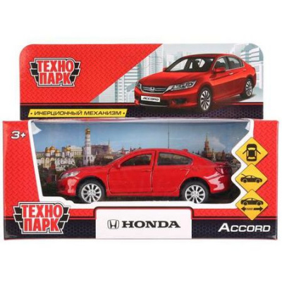 Большое фото товара - Модель Инерционная Технопарк Honda Accord (12см, металл, открываются двери, красная, в коробке) ACCORD-RD, (Shantou City Daxiang Plastic Toy Products Co., Ltd), 11-162481. Вариант №1