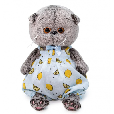 Большое фото товара - Budi Basa Мягкая Игрушка Кот Басик BABY в песочнике с лимонами (20см, в подарочной коробке) BB-059, (ООО "МПП"), 11-180707. Вариант №1
