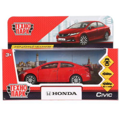 Большое фото товара - Модель Инерционная Технопарк Honda CIVIC (12см, металл, открываются двери, красная, в коробке) CIVIC-RD, (Shantou City Daxiang Plastic Toy Products Co., Ltd), 11-190079. Вариант №1