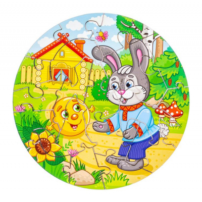 Большое фото товара - WoodLandToys Пазлы 19 дет. Колобок (в ассорт., дерево, в пакете) 147205, (ООО "СИБИРСКИЙ СУВЕНИР"), 11-194604. Вариант №1