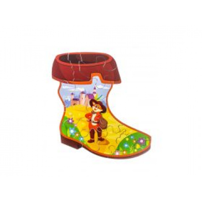 Большое фото товара - WoodLandToys Пазлы 25 дет. Кот в сапогах (дерево, в пакете) 147206, (ООО "СИБИРСКИЙ СУВЕНИР"), 11-194605. Вариант №1