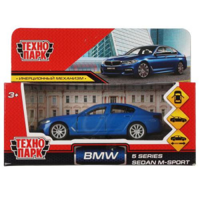 Большое фото товара - Модель Инерционная Технопарк BMW 5 SERIES SEDAN M-SPORT (12см, металл, открываются двери, синий, в коробке) 5ER-12-BU, (Shantou City Daxiang Plastic Toy Products Co., Ltd), 11-199786. Вариант №1