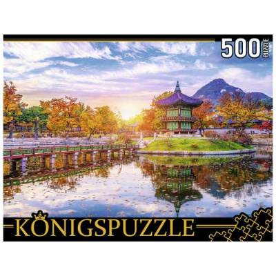Большое фото товара - ПазлыKONIGSPUZZLE 500 дет. Южная Корея. Дворец Кенбоккун ШТK500-6798, (Рыжий кот), 11-201295. Вариант №1