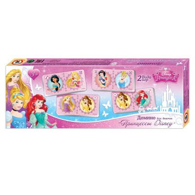 Большое фото товара - Домино Принцессы Disney (2 вида игр, в коробке, от 3 лет) 03861, (ООО "Русский стиль"), 11-209235. Вариант №1