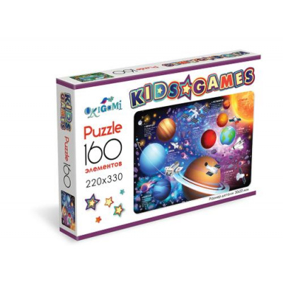 Большое фото товара - Пазлы 160 дет. Kids Games. Космос 07861, (ООО "Оригами"), 11-215016. Вариант №1