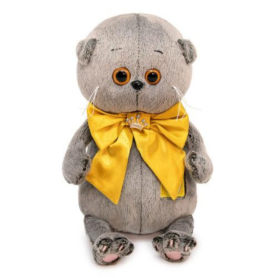 Большое фото товара - Budi Basa Мягкая Игрушка Кот Басик BABY с золотым бантом (20см, в подарочной коробке) BB-122, (ООО "МПП"), 11-216071. Вариант №1