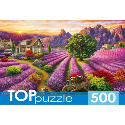 Большое фото товара - ПазлыTOPpuzzle 500 дет. Романтичный пейзаж прованса П500-0738, (Рыжий кот), 11-218406. Вариант №1