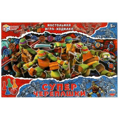 Большое фото товара - Умные Игры Суперчерепашки (игра-ходилка, фишки, кубик, в коробке, от 5 лет) 597872, (ООО "СИМБАТ"), 11-222003. Вариант №1