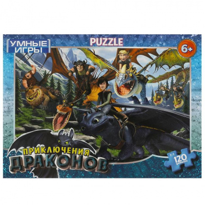 Большое фото товара - Пазлы 120 дет. Умные Игры. Приключения драконов 451414, (ООО "СИМБАТ"), 11-224696. Вариант №1