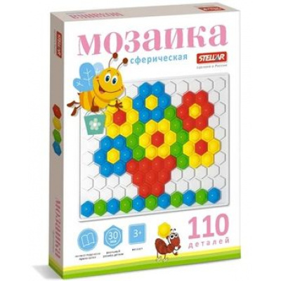 Большое фото товара - Мозаика 110 дет. Сфера (d=30мм) (пластик, в коробке, от 3 лет) 01038, (Стеллар), 11-71615. Вариант №1