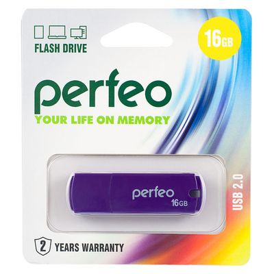 Большое фото товара - ФЛЕШ-накопитель (USB) PERFEO 16GB C05 Фиолетовый, 12-101203. Вариант №1