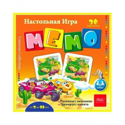 Большое фото товара - Игра Настольная МЕМО 36 карточек "Авторалли" (028011) 11093 Хатбер, 12-104409. Вариант №1