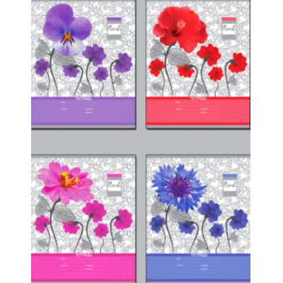 Большое фото товара - Тетрадь  12л линия "Floral" (ассорти) 5170 BG, 12-105032. Вариант №1