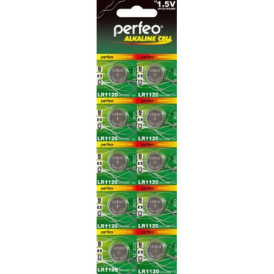 Большое фото товара - Элемент питания  AG 8 Perfeo LR1120 (391A) 10BL Alkaline Cel, 12-115113. Вариант №1