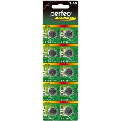 Большое фото товара - Элемент питания AG 2 Perfeo LR726(396A)/10BL Alkaline Cell (10), 12-120814. Вариант №1