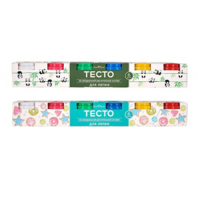 Большое фото товара - Тесто для лепки  6цв по 120 гр. "HAPPYCOLOR" 34-0025 Bruno Visconti, 12-123250. Вариант №1