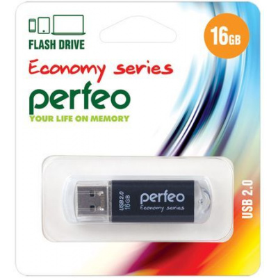 Большое фото товара - ФЛЕШ-накопитель (USB) PERFEO 16GB E01 Серия "Черная экономика" PERFEO, 12-123536. Вариант №1