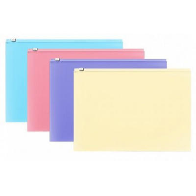 Большое фото товара - Папка на гибкой молнии А4 50338 ZIP Fizzy Pastel ассорти ErichKrause, 12-125032. Вариант №1