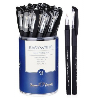 Большое фото товара - Ручка шариковая 0.5 мм "EasyWrite.BLACK" черная 20-0050 Bruno Visconti, 12-128105. Вариант №1