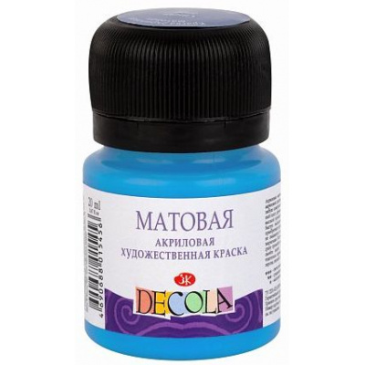Большое фото товара - Акриловая краска матовая "Декола" 20мл Небесно-голубая 14326512 Невская палитра, 12-132364. Вариант №1