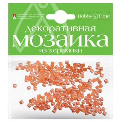 Большое фото товара - Мозаика декоративная из керамики 4х4 мм (200шт) ОРАНЖЕВАЯ 2-333/07 Альт, 12-135104. Вариант №1