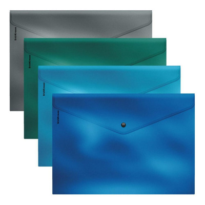 Большое фото товара - Папка с кнопкой  А4 50319 Glossy Ice Metallic непрозрачная, ассорти ErichKrause, 12-138870. Вариант №1