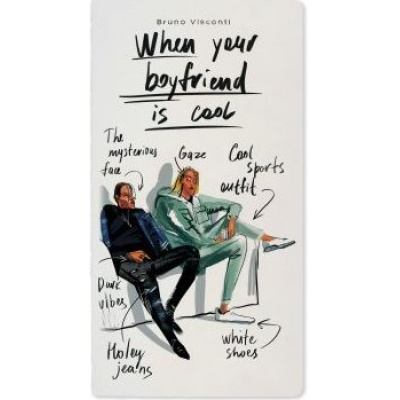 Большое фото товара - Записная книжка А6 30л клетка "WHEN YOUR BOYFRIEND IS..." 7-30-001/12 Bruno Visconti, 12-139530. Вариант №1